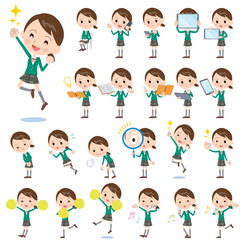 school girl Green Blazer 2