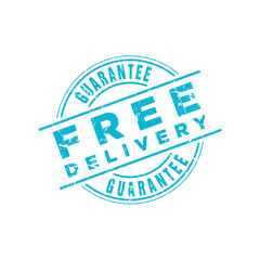 Fototapeta premium Vector Free Delivery Guarantee stamp