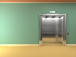 3d metal elevator © tiero
