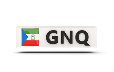 Square icon with flag of equatorial guinea