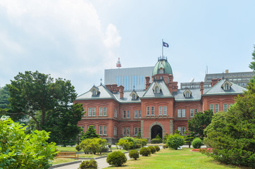 Former hokkaido government office in summer at sapporo japan