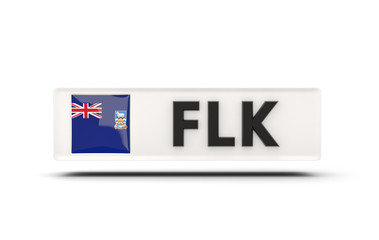 Square icon with flag of falkland islands