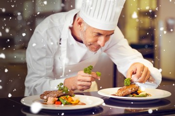 Composite image of snow