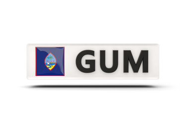 Square icon with flag of guam