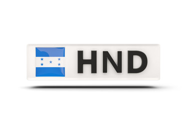 Square icon with flag of honduras
