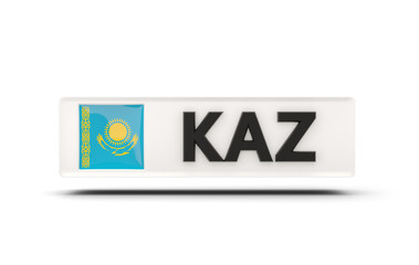 Square icon with flag of kazakhstan