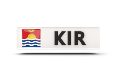Square icon with flag of kiribati