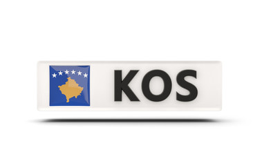 Square icon with flag of kosovo