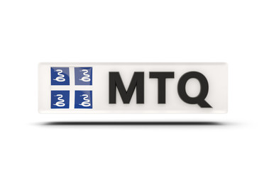 Square icon with flag of martinique