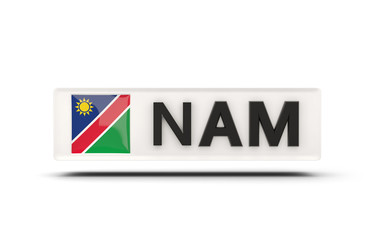 Square icon with flag of namibia