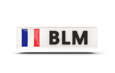 Square icon with flag of saint barthelemy