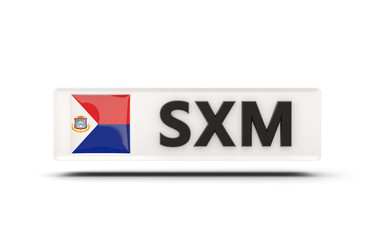 Square icon with flag of sint maarten
