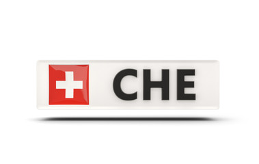 Square icon with flag of switzerland