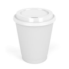 White paper coffee cup