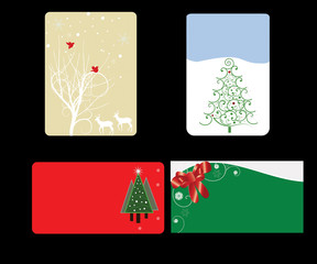 vector christmas background with different designs