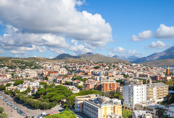Fototapeta premium Gaeta town, Italy. Coastal town cityscape