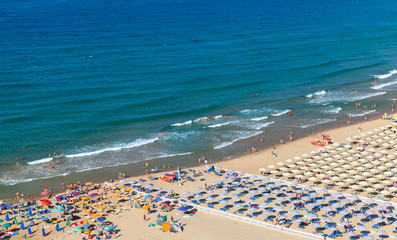 Wide public beach of Gaeta, Italy