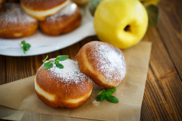 donuts with quince filling sprinkled