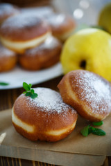 donuts with quince filling sprinkled