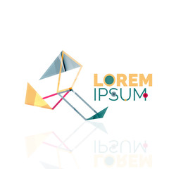 Logo, abstract geometric business icon
