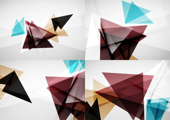 Set of angle and straight lines design abstract backgrounds