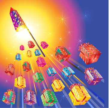 Illustration Of Diwali Festival, Diya And Lighting, Home Decoration, Shopping, Fireworks, Puja Prayers, Gifts, Feast And Sweets