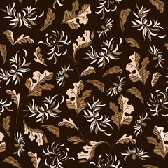 Seamless vintage floral japanese background