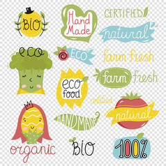 Organic labels and elements