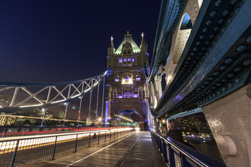Tower Bridge, London at night.