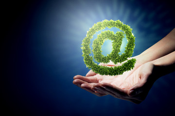 Green grass email symbol