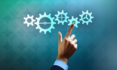 Gears mechanism. Concept image