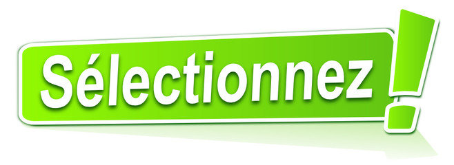 sélectionnez sur étiquette verte