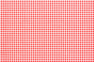 Red classic checkered tablecloth texture, background with copy space