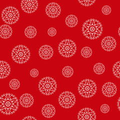 Christmas background with snowflakes, seamless pattern. 