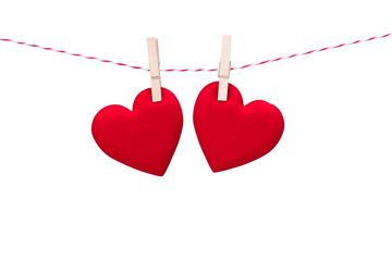 Valentine's hearts isolated on white background. This picture have clipping path for easy to use.