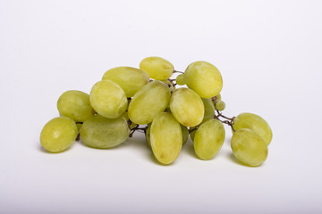 green grapes on white background