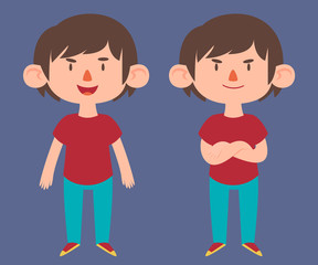 Cute Boy in Different Poses