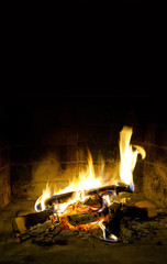 Mantelpiece interior. hearth and home.
