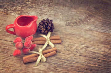 Christmas still life with copy space