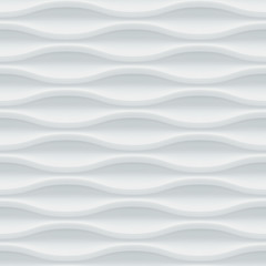 White wavy panel seamless texture background.