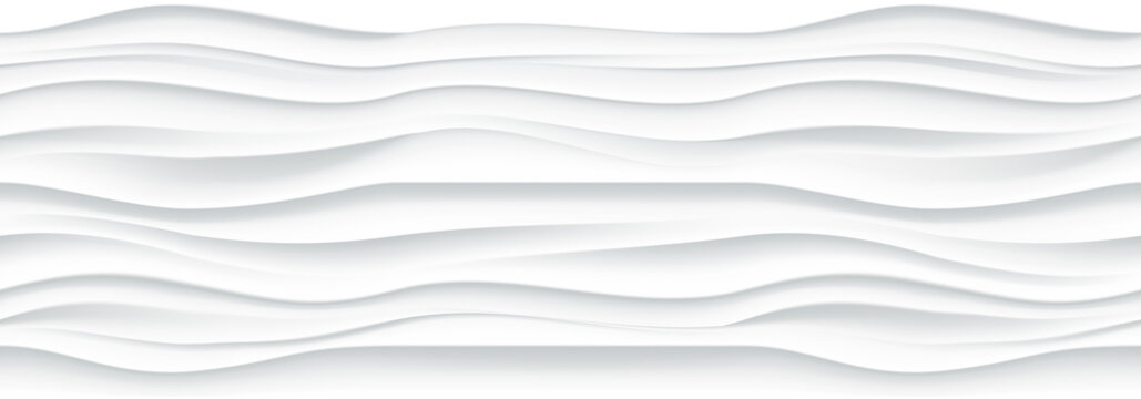 White wavy panel seamless texture background. © Ron Dale