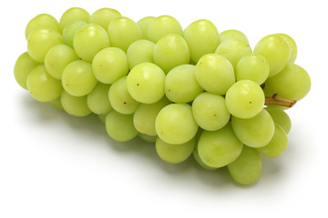 shine muscat, japanese new variety grape isolated on white background
