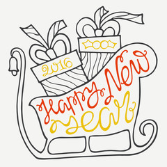 Vector Christmas greeting card.