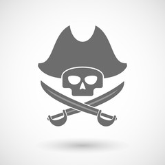 Illustration of a pirate skull