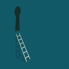 Keyhole and stairs.
Conceptual illustration.