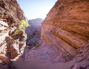 Geological rock formation Garganta del diablo, Argentina