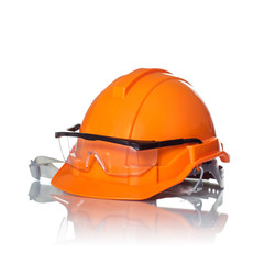 Safety helmet and goggles