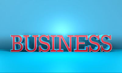 Modernes 3D business Wort im dreidimensionalen Raum Typografisch