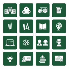 School and Education icons. Vector Illustration. EPS10
