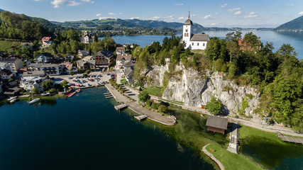 Luftaufnahme, Traunsee, Österreich